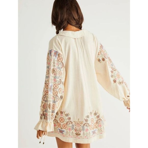 Free People Natural Poetry in Motion Shirtdress NWT Size Small - Picture 3 of 3